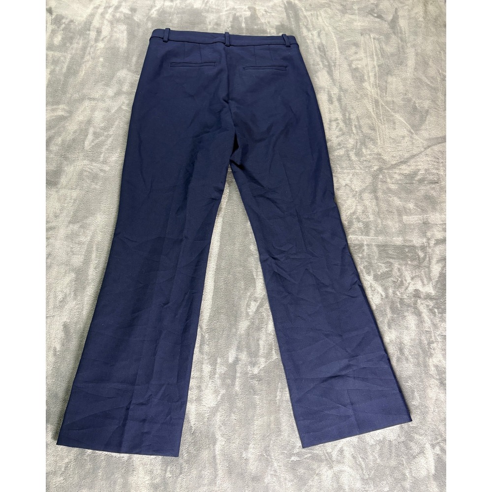 J.Crew Womens Kaya Straight Leg Dress Pants 2 Navy Blue Carreman Fabric - Picture 2 of 11